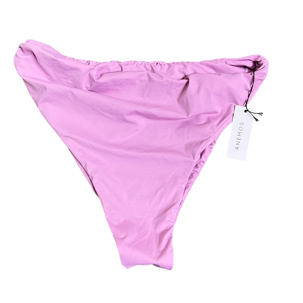 New Anemos‎ Swim The Draped Asymmetric Midi Bikini Bottoms in Orchid